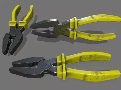nippers pliers Low-poly 3D model get