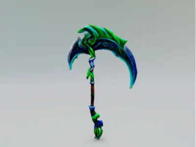 fantasy world game weapon asset pack Low-poly 3D model