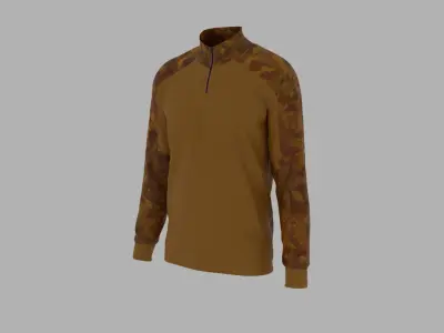 Military T-shirt Low-poly 3D model