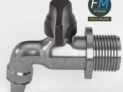 Small faucet 3D model