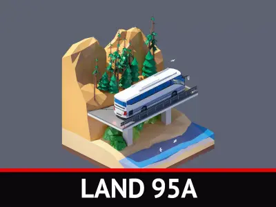 land 95A Low-poly 3D model