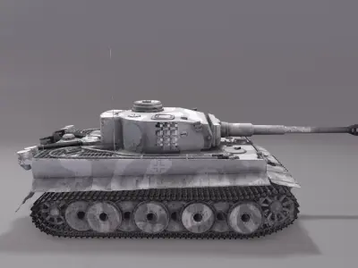 Tiger Tank Low-poly 3D model by KostiantynChud