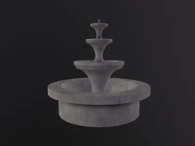 Simple Fountain 3D Model Low-poly 3D model