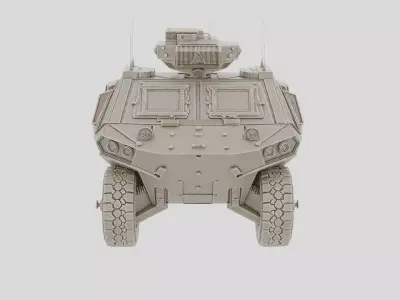 Wheeled Armored Recon Vehicle for 3D print 3D model