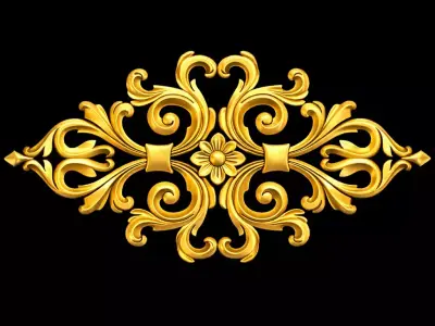  Pendant Ornate Floral Pendant Gold Antique Pendant Trending  3D print model