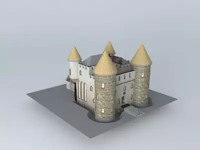 Square Castle Free 3D model