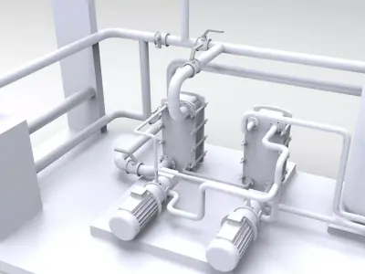 Boiler room 3D model purchase