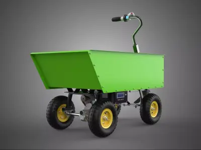GARDEN AGRICULTURAL FARM ELECTRIC CART WAGON TROLLEY WHEELBARROW 3D model