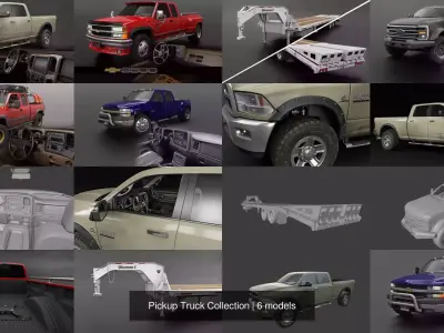 Pickup Truck Collection 3D Model Pack