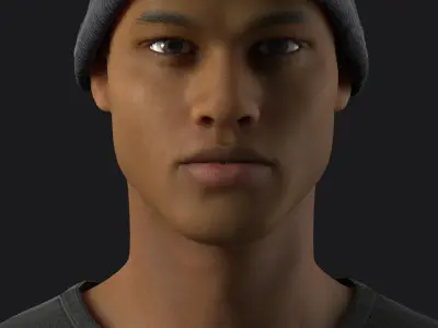 Military Ribbed Hats 3D model