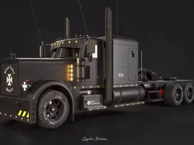 Peterbilt 389  Black Label Society  High Poly 3D model