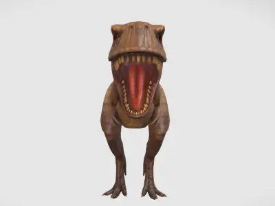 Rigged Trex Character Low-poly 3D model