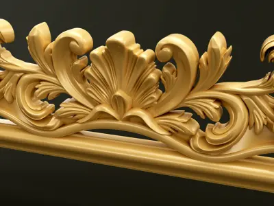 Classic Style Wooden Mirror Frame for CNC 3D model buy