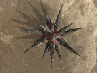 Explosion starburst 3D model