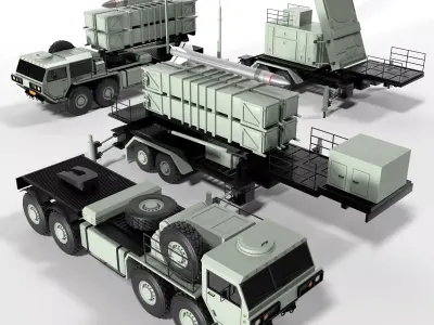 MIM 104 Patriot Air Defense Missile System Bundle Collection 3D model