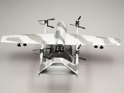 Military UAV - Armed Reconnaissance Drone Low-poly 3D model