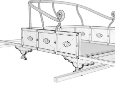 Korean Palanquin Sogyo - Joseon Tongsinsa 3D model