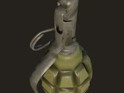 Grenade F1 Low-poly 3D model