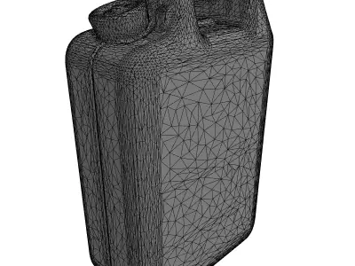 Worn Red Fuel Jerry Can Low-poly 3D model