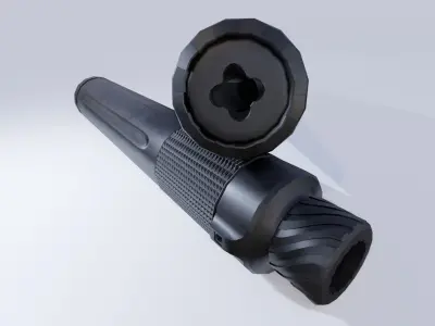Suppressor Free Game Ready   Free low-poly 3D model
