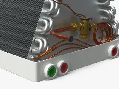 Air Conditioner Evaporator Coil Multicolor 3D model