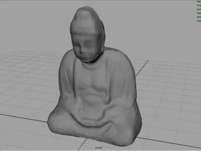 Buddah 1 buddha statue Low-poly 3D model