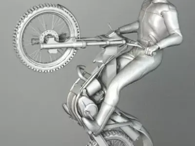 TRIAL MOTORCYCLE 3D model
