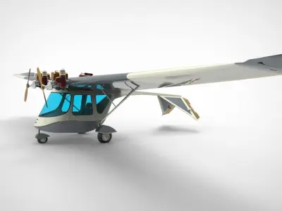 Ultraflight Lazair airplane 3D model purchase
