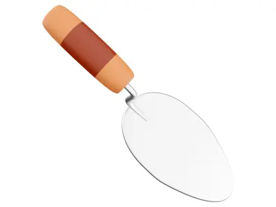 Trowel tool cartoon icon 3D model