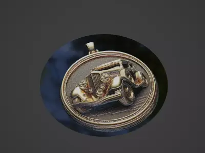 Car Pendant Medallion 3D print model