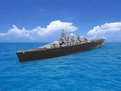 Littorio-class battleship 3D model