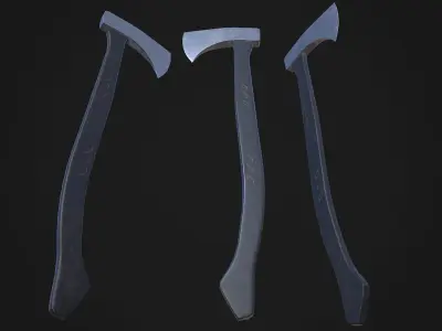 Modern Axe 09 Low-poly 3D model