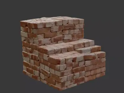  Stack of Bricks Scan Low-poly 3D model
