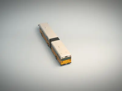 Low Poly City Bus 02 Low-poly 3D model
