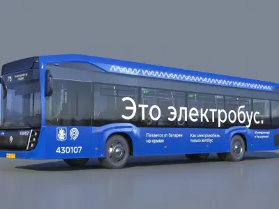 Electric Bus  KamAZ 6282  electrobus 3D model