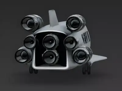 Realistic Vector Shuttle 3D Model Low-poly 3D model