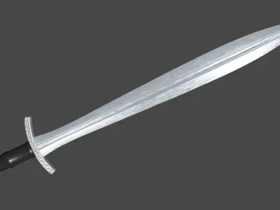 Xyphos sword with Caroling handle Low-poly 3D model