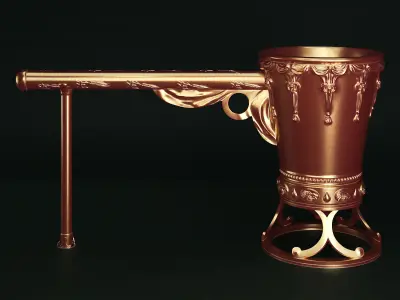 golden cup bible stylized 3D print model