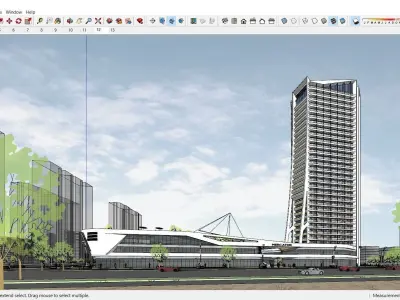 Sketchup Commercial Complex Q1 3D model