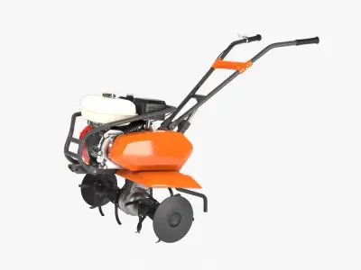 Power Tiller Low-poly 3D model