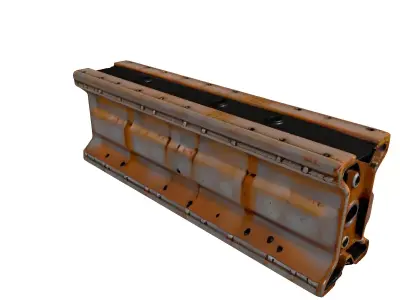 Rusted Industrial Modular Beam 3D model