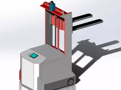 The AGV forklift 3D model
