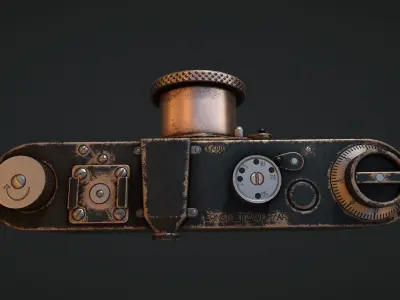 Game Ready - Leica Vintage Camera Low-poly 3D model