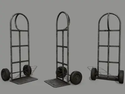 Trolley hand truck - hand truck Low-poly 3D model