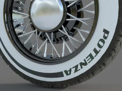 wheel Rim Tire 11 3D model