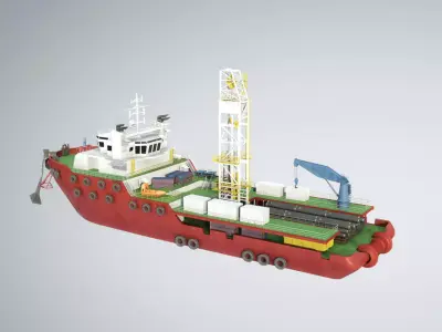 Offshore Supply Vessel 3D model