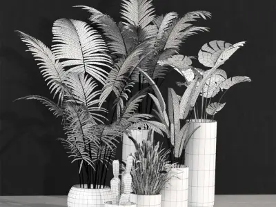 Indoor Plant Set 100 3D model