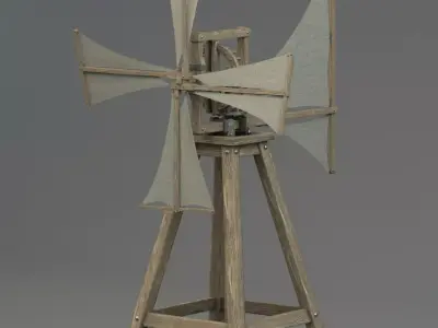 Da Vinci Windmill 3D model