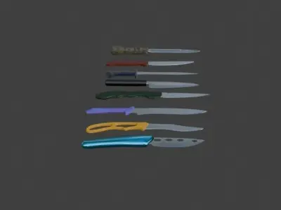 Collection of knifes Free 3D model