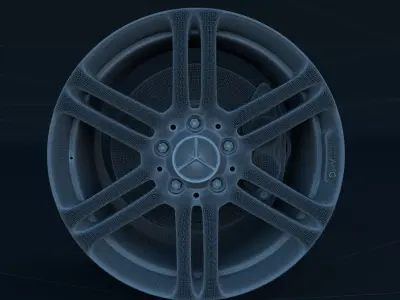 Mercedes Benz Rim and Brake 3D model